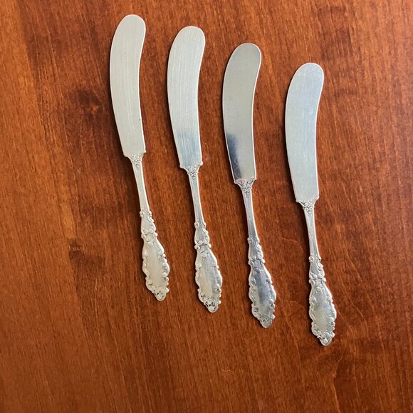 Gorham Other - Set of 4 - Gorham Sterling Silver Butter Spreaders In Luxembourg Pattern